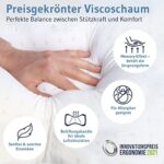 Seitenschläferkissen ACAMAR, Innovationspreis Ergonomie 2025, Orthopädisches Nacken-Kissen gegen Nackenschmerzen, Viscoelastischer & ergonomischer Memory-Foam, Kopfkissen mit Thermo-Bezug – Bild 5