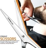 Utopia Care 6,5 zoll & 7,5 zoll, Edelstahl Haarschere Friseurschere, Professionelle Haar und Bartschneideschere, Professionelle Friseurschere, Scharf, langlebig – Bild 3