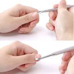 BEZOX, Nagelhaut Schiebe Set & Nagel, Nagelhaut Löffel Schieber & Tote Haut Gabelentferner, hergestellt aus Edelstahl – Bild 9
