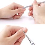 BEZOX, Nagelhaut Schiebe Set & Nagel, Nagelhaut Löffel Schieber & Tote Haut Gabelentferner, hergestellt aus Edelstahl – Bild 8