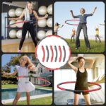 Aiweite Hula Hoop Reifen, Hula Hoop für Erwachsene & Kinder zur Gewichtsabnahme und Massage, EIN 6-8-Teiliger Abnehmbarer Hoola Hoop Reifen für Fitness/Training/Bauchmuskelkonturen – Bild 7