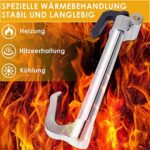 Tevlaphee Auto Lenkradschloss Bremspedal Kupplungsschloss Versenkbarer Haken Universelle Diebstahlsicherung Für Van Auto SUV Lkw Lkw Schwere Auto Auto Sicherheit mit 3 Schlüsseln – Bild 5