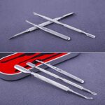 BEZOX, Nagelhaut Schiebe Set & Nagel, Nagelhaut Löffel Schieber & Tote Haut Gabelentferner, hergestellt aus Edelstahl – Bild 2