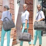 WELAVILA Wickeltasche, Wickeltaschen für Mama und Papa, mit Wickelauflage und isolierten Taschen, umwandelbare Reisetasche Messenger – Bild 6
