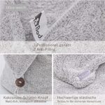 myHomeBody Haartuch-Wickel | Luxuriöser Anti-Frizz-Schnelltrocken-Turban | Ultraweiche und schnell trocknende, saugfähige Kohlefaser, mit Kokosnuss-Schalenknopf – Bild 5