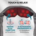 VITALmaxx Shiatsu Nackenmassagegerät – Wärmefunktion, 8 Massagebälle & Knet-/Druckmassage – Bild 4