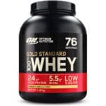 Optimum Nutrition ON Gold Standard Whey Protein Pulver, Eiweisspulver zum Muskelaufbau, natürlich enthaltene BCAA und Glutamin, French Vanilla Crème, 76 Portionen, 2.28kg, Verpackung kann Variieren