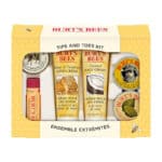 Burt's Bees Urlaubsgeschenkset, mit 6 Produkten in Reisegrösse, 2 Handcremes, Fusscreme, Nagelhautcreme, Handsalbe und Lippenbalsam