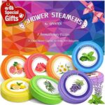 Geschenke für Frauen: Duschdampfer-Aromatherapie-Geburtstagsgeschenk für Frauen, Mütter, Grossmütter, Wellness-Badebomben zur Stresslinderung, personalisiertes Geschenkset zum Befüllen des Adventskalenders (8er-Packung)