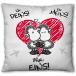 Sheepworld kleines Plüschkissen mit Spruch