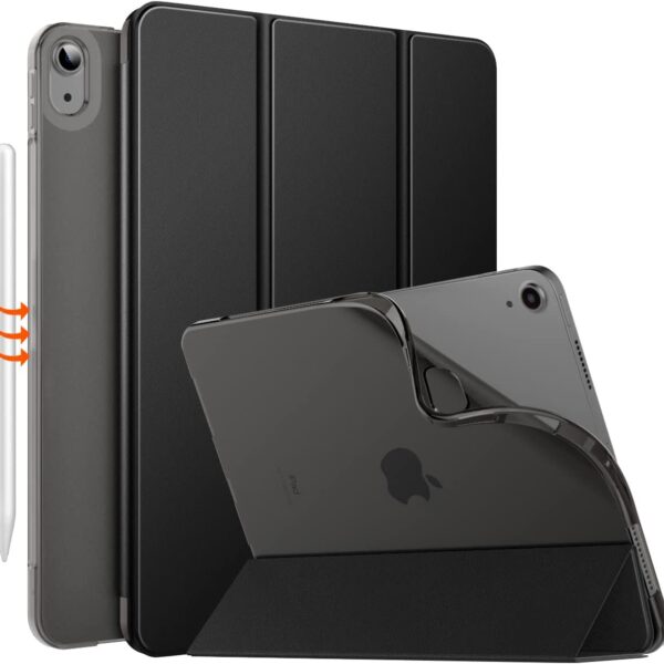 MoKo Hülle für iPad Air 5. Generation 2022/iPad Air 4. Generation 2020, Unterstützt Laden vom iPencil 2, Hülle mit TPU Rücken Auto Schlaf/Wach Schutzhülle für iPad Air 10,9 Zoll