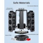 Steckdosenleiste mit Schalter, Sameriver 12 Fach Mehrfachsteckdose mit 3 USB A+1 USB C, Steckdosenleiste Steckerleiste mit 5M Verlängerungskabel, Steckdosenturm Überspannungsschutz für Zuhause,Büro – Bild 4