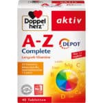 Doppelherz A-Z Complete DEPOT Langzeit-Vitamine – 23 , Mineralstoffe & Spurenelementen plus Lutein – 40 Retard-Tabletten