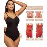 SHAPERX Bodysuit Figurenformend Damen Body Shaper Bauchweg Sculpting Shapewear Tanga Ganzkörper Formende Bodys Verstellbarer Schultergurt – Bild 6