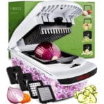 Gemüseschneider Obstschneider Mutischneider - Food Chopper Slicer Dicer Vegetable Cutter | Zwiebelschneider Manuell mit Edelstahl Klinge