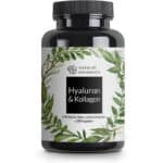 Hyaluronsäure Kollagen Komplex - 180 Kapseln - Angereichert mit Biotin, Selen, Zink, Vitamin C aus Acerola & Bambusextrakt - Laborgeprüft