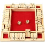 Kitchnexus Deluxe 4-Spieler Shut The Box Holz Tisch Spiel Klassisch Würfelspiel Board Spielzeug – Bild 4