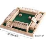 Kitchnexus Deluxe 4-Spieler Shut The Box Holz Tisch Spiel Klassisch Würfelspiel Board Spielzeug – Bild 6