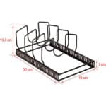 Toplife Doppelseitiger Pfannenhalter, Deckelhalter, Schublade für Topfdeckel, Teller, Schneidebretter und Pfannen – Bild 2