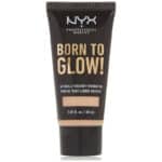 NYX Professional Makeup Born to Glow Radiant Foundation, Schillerndes Finish, Aufbaufähige mittlere Deckkraft, Vegane Formel