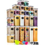GoMaihe Vorratsdosen Aufbewahrungsbox Küche Organizer, Luftdicht Vorratsbehälter Plastik mit Deckel, Vorratsdose für Müsli Mehl Kaffeebohnen Cornflakes Spaghetti Aufbewahrung