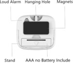 NIAGUOJI Küchentimer mit grossem LCD-Display, digitaler Küchentimer zum Kochen, magnetische Stoppuhr, Timer mit lautem Wecker, Eieruhr, weiss – Bild 3