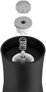WMF Trend Salzmühle Pfeffermühle 14 cm, unbefüllt, Gewürzmühle, Keramikmahlwerk, Kunststoff, Glas, schwarz – Bild 5