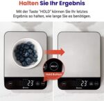 Etekcity Digitale Küchenwaage – Präzise 1g, bis 10kg, LCD-Display, Tara-Funktion, USB-aufladbar – Bild 5