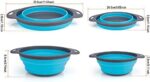 Diealles Faltbarer Seiher, 2 Stück Faltbare Abtropfsieb Silikon Faltbarer Nudelsieb Faltbar Silikon Filter Gemüse Frucht Korb Für Küchenzubehör Set (Blau) – Bild 3