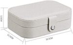 Henzin Schmuckkästchen Reise Schmuckkästchen Damen Klein PU-Leder Schmuckaufbewahrung Schmuckkoffer Klein Schmuckbox Reise Schmuckkästchen für Ringe,Ohrringe,Halskette,Geschenk – Bild 8