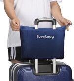 EverSnug Reisedecke und -Kissen - hochwertige, weiche 2-in-1-Flugzeugdecke mit weichem Kopfkissenbezug, Handgepäckgurt, und Rucksackclip – Bild 4