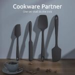 U-Taste Silikon Spatel & Teigschaber 4er Set, 315℃ Hitzebeständiger Antihaft Gummispachtel Kuchenspatel, Nahtloses Einteiliges Design für Kochen Backen Mischen – Bild 7