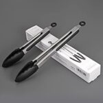HOTEC Premium Edelstahl Küchen zangen mit Silikon Spitzen Grillzange zangen Set of 2–23 cm und 30,5 cm – Bild 7