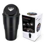 YIOVVOM Auto Mülleimer mit Deckel Universal Handy Abfalleimer für Getränkehalter in der Konsole Mini Mülleimer Auto Mülleimer für Auto Büro Zuhause