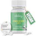 Vitabay Vitamin D3 Depot 20000 I.E. | 120 vegane hochdosierte Tabletten | Bioverfügbar | Sonnenvitamin | Laborgeprüft & hergestellt aus hochwertigen Rohstoffen