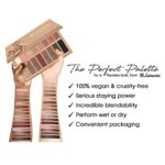 Beste Lidschatten Palette Nudetöne - Vegane Augenpalette - Eyeshadow Make Up Kosmetik - 16 Hochpigmentierte Warme Natürliche Farben in Matt + Schimmer + Glitzer - Lamora Exposed – Bild 8