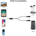 MillSO Y Splitter Klinke Kabel 3.5mm Headset Adapter Audio Verteiler 2 weiblich zu 1 männlichen für Kopfhörer, Lautsprecher, IOS & Android Smartphone, PC, Laptop, MP3 & Mehr – Bild 6