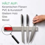 Coninx, Magnetleiste Messer 40 cm, Magnetleiste Selbstklebend mit 3M VHB Klebeband, Messer Magnetleiste von Coninx, Messerhalter Magnetisch mit extra starker Magnet, Messerblock Magnetisch Edelstahl – Bild 2
