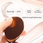 MSQ Foundation Pinsel Make-up Pinsel Kabuki Flat Top Gesicht Pinsel Groove Design Blush Pinsel zum Mischen von Flüssigkeit, Creme, Concealer Premium – Bild 3