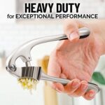 Zulay Kitchen Premium knoblauchpresse mit Soft-Easy-Squeeze ergonomischer Griff, robuste Design-extrakte mehr Knoblauch-Paste pro nelke, Knoblauch Crusher für nüsse und samen, Profi Knoblauch Mincer – Bild 8