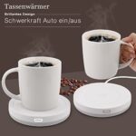 Elektrischer Kaffeewärmer, Automatische Abschaltung Getränkewärmer mit Elektrisch Warmhalteplatte bis zu 131F/55℃ für den Schreibtisch, Tassenwärmer Kaffee Wärmer für Wasser, Kakao, Milch oder Suppe – Bild 2