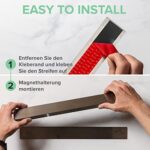 Coninx, Magnetleiste Messer 40 cm, Magnetleiste Selbstklebend mit 3M VHB Klebeband, Messer Magnetleiste von Coninx, Messerhalter Magnetisch mit extra starker Magnet, Messerblock Magnetisch Edelstahl – Bild 7