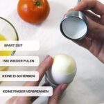 Uvori, Der Eggsecutor, Eierköpfer aus hochwertigem Edelstahl, zeitsparender Eierschneider, Eierschalensollbruchstellenverursacher, Bonus: Gratis eBook mit unwiderstehlichen Eier Rezepten – Bild 3