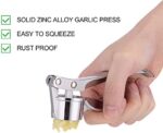 Jsdoin Knoblauchpresse, Knoblauchschneider Garlic Press, Knoblauch Crusher Praktischer Küchenhelfer Spülmaschinenfest Robust – Bild 3