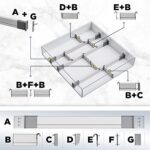 Practical Comfort Schubladen Organizer, Verstellbarer Schubladeneinsatz aus Aluminium für Clutter-Freie Küche, Schubladen, Büro, Klinik – Bild 2