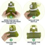 Kemier kollabierbare Silikon-Wasserflaschen-750ML, Medizinische Qualität, BPA-Frei, FDA-Zugelassen, Aufrollen, 26oz, auslaufsicher, Faltbar Sport & Outdoor-Wasserflaschen – Bild 8