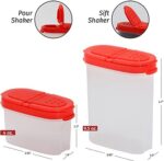 Signoraware Premium Gewürzboxen Aufbewahrungsboxen für Gewürze in gross und klein mit praktischen Streuer aus BPA Freiem Plastik luftdichtes Vorratsdosen Set für die Küche – Bild 2