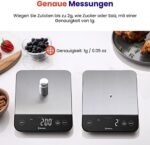 Etekcity Digitale Küchenwaage – Präzise 1g, bis 10kg, LCD-Display, Tara-Funktion, USB-aufladbar – Bild 7