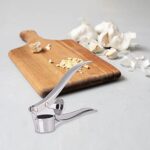 Jsdoin Knoblauchpresse, Knoblauchschneider Garlic Press, Knoblauch Crusher Praktischer Küchenhelfer Spülmaschinenfest Robust – Bild 5