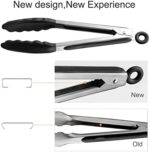HOTEC Premium Edelstahl Küchen zangen mit Silikon Spitzen Grillzange zangen Set of 2–23 cm und 30,5 cm – Bild 9